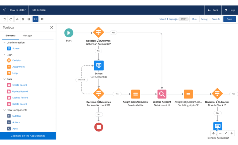 Salesforce Lightning Flow Builder