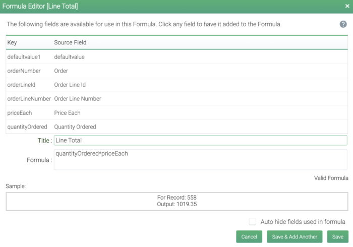 Reify 13 formula fields