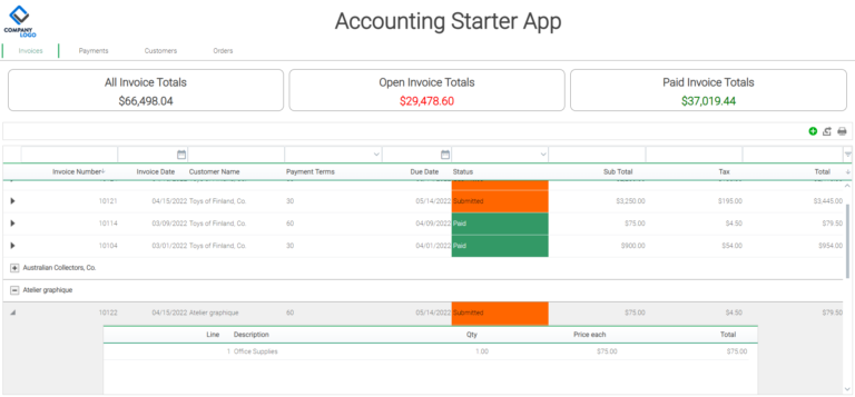 Accounting starter app