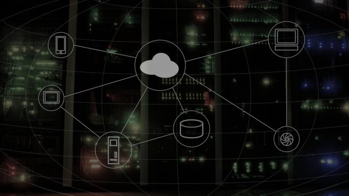 Schematic diagram of cloud network
